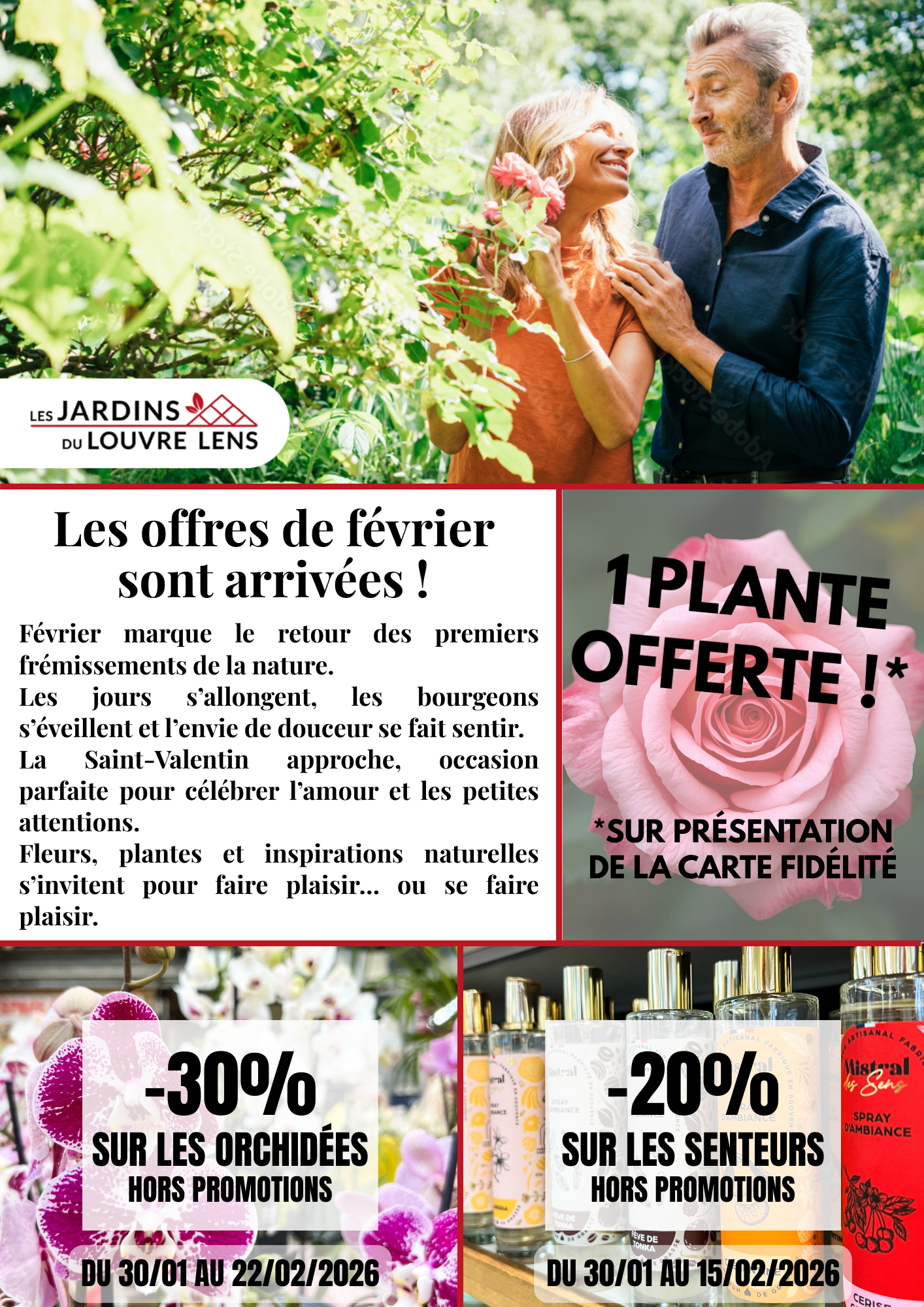 Offres de février Jardins du Louvre Lens