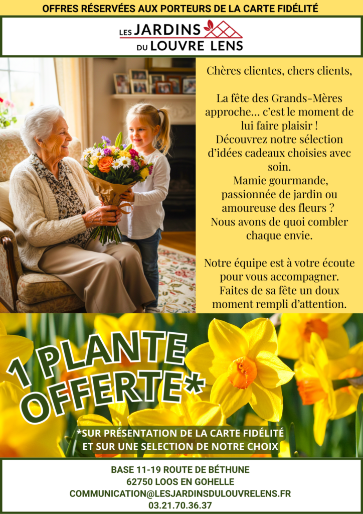 Offres mars jardin du louvre lens
