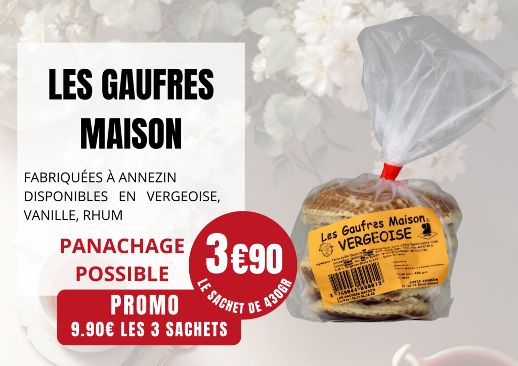 Gaufres cadeau saint valentin