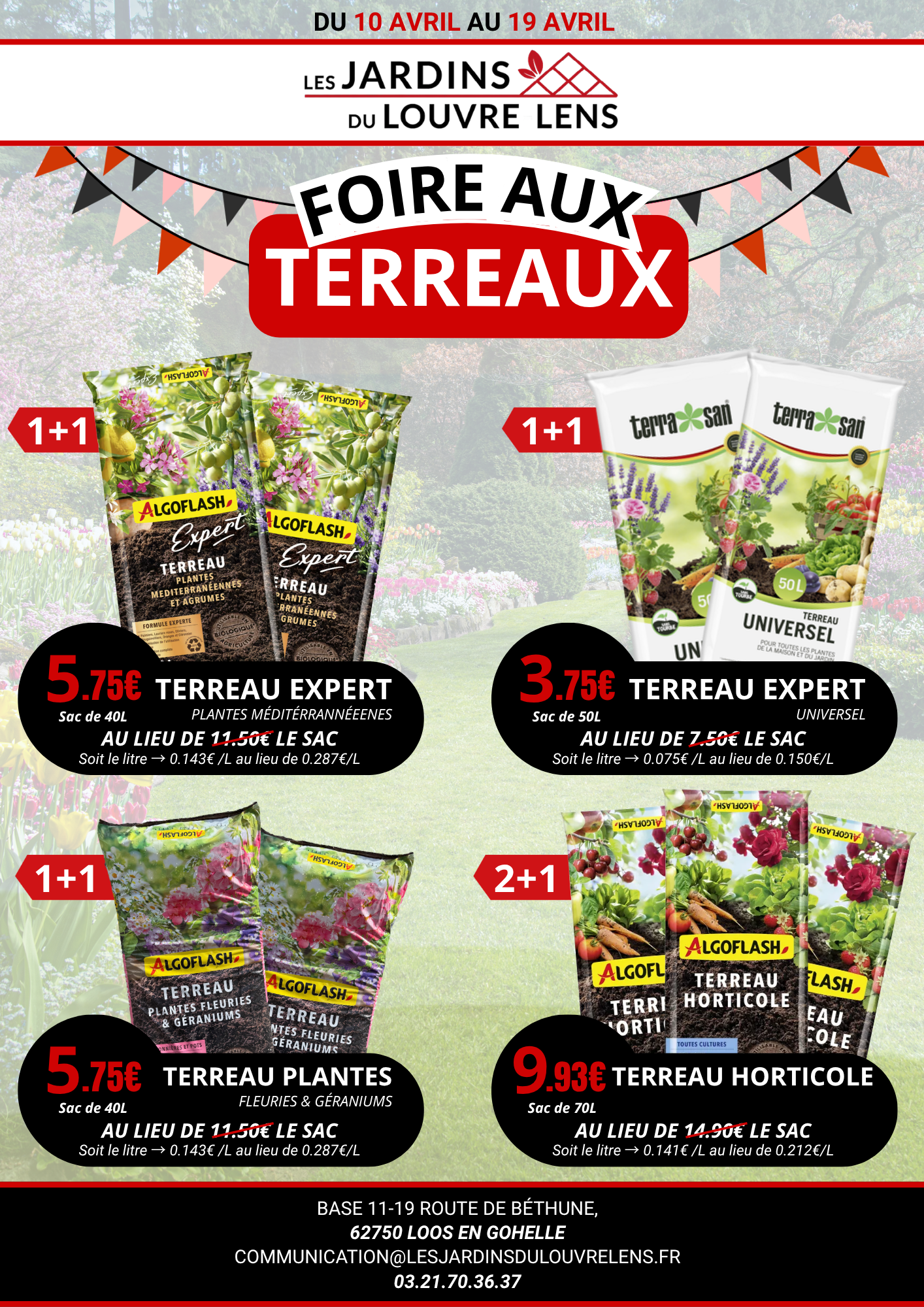 Offres terreaux 2026